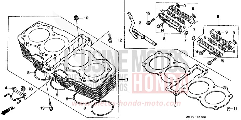 ZYLINDER von CB1300 Super Bold'or ABS TASMANIA GREEN ME (G142) von 1997